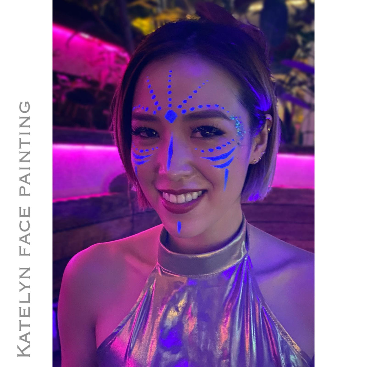 UV Face Painting – Katelyn Face Painting