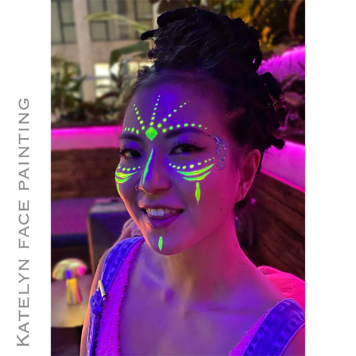 UV Face Painting – Katelyn Face Painting